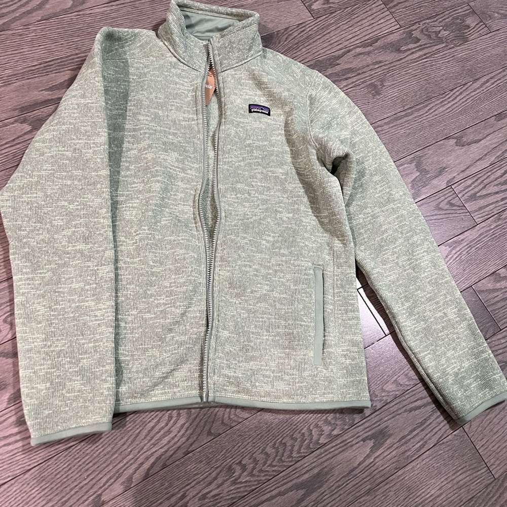 Patagonia Kids Mint Green Fleece Jacket